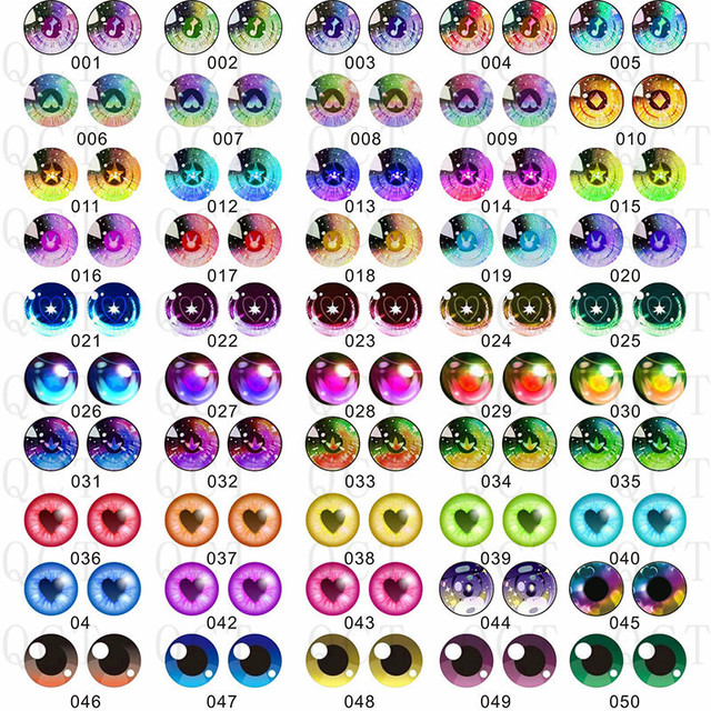 100 Pcs 6/8mm Glass Doll Eyes Diy Crafts Eyeballs For Dinosaur Cat